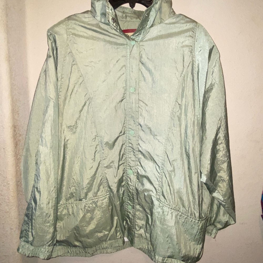 Green windbreaker vintage